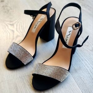 NINA Haven black block heels size 5 never worn